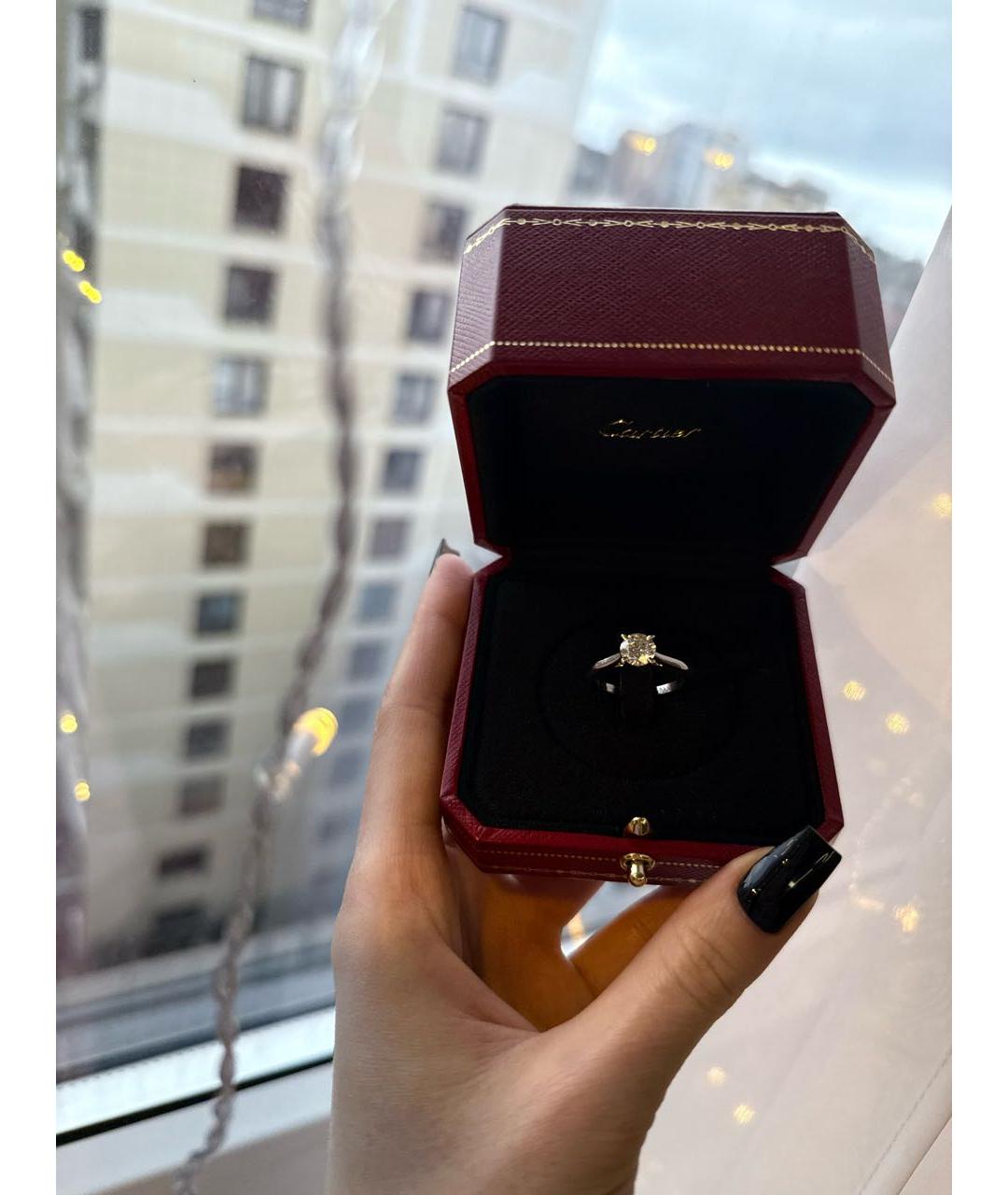 CARTIER Белое платиновое кольцо, фото 7