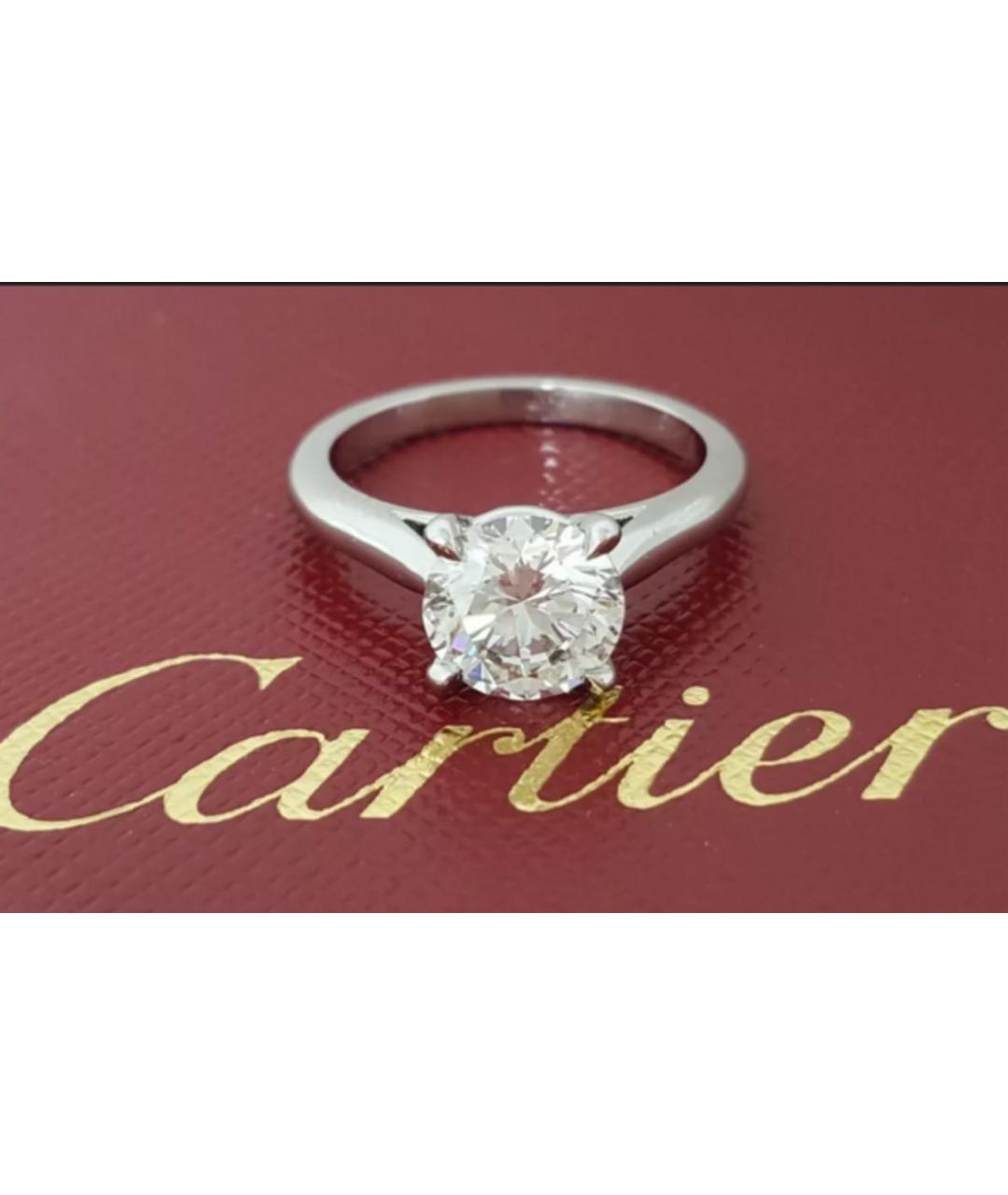 CARTIER Белое платиновое кольцо, фото 2