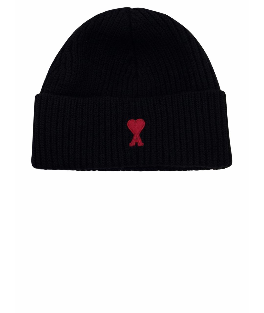 Ami Paris Черная шерстяная шапка, фото 1