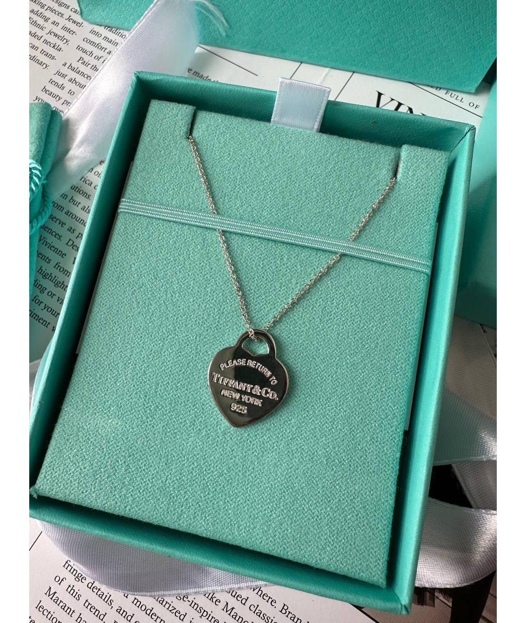 TIFFANY&CO Бирюзовая серебряная цепочка/подвеска, фото 2