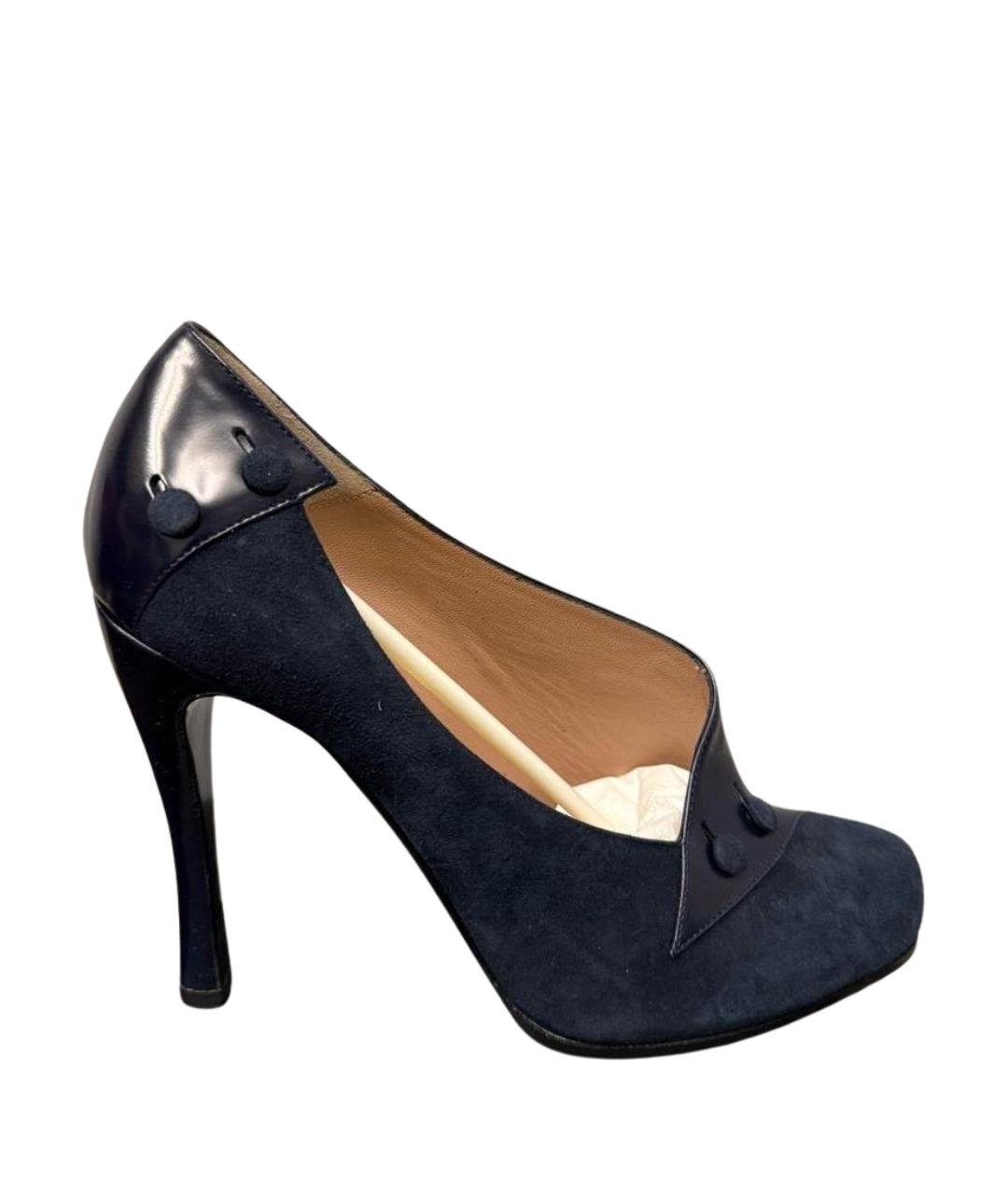 EMPORIO ARMANI Синие кожаные туфли, фото 1