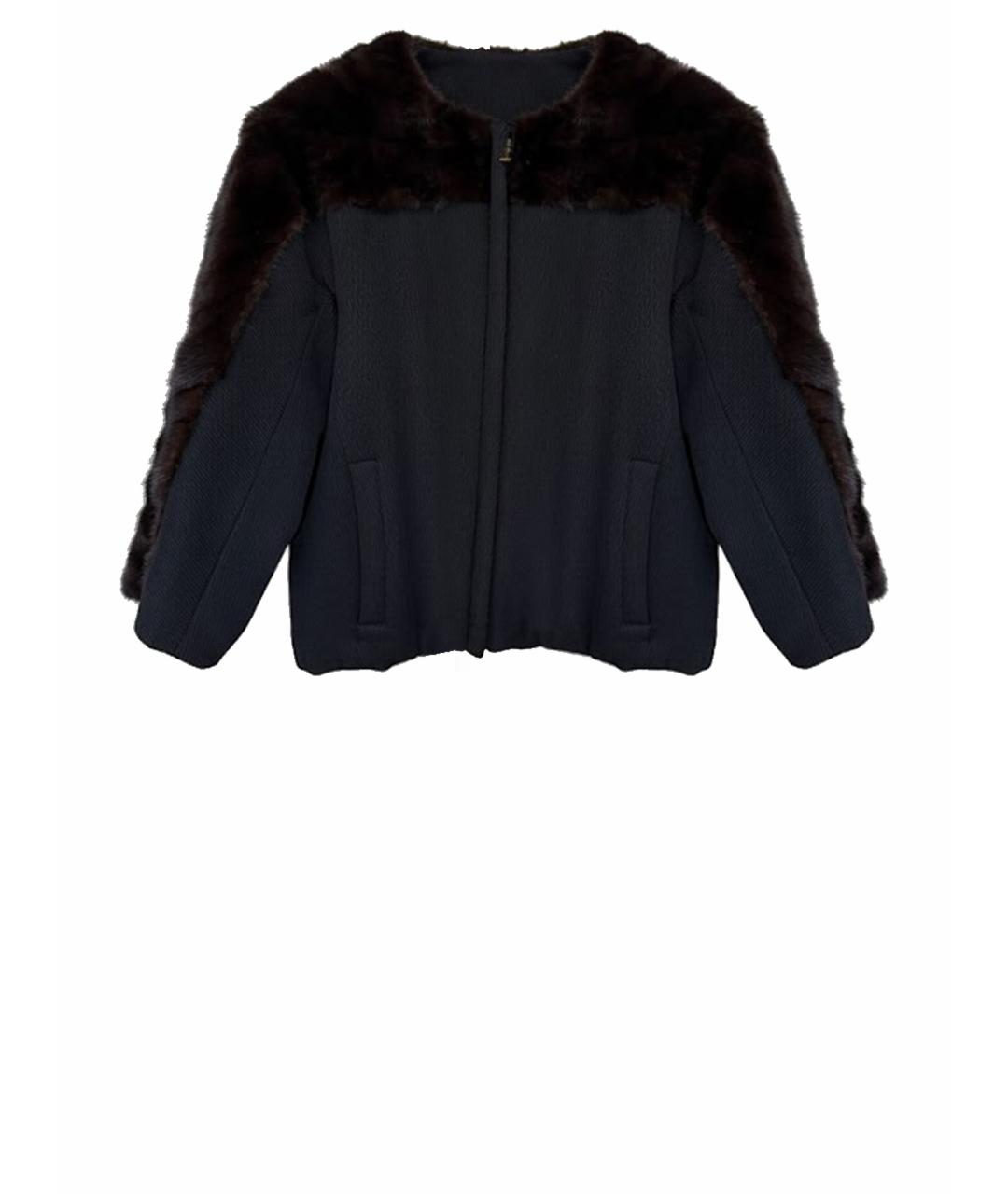 ICEBERG Черное шерстяное пальто, фото 1