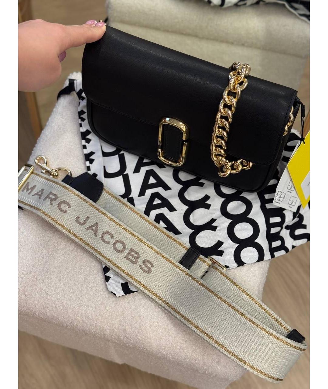 MARC JACOBS Черная кожаная сумка через плечо, фото 2