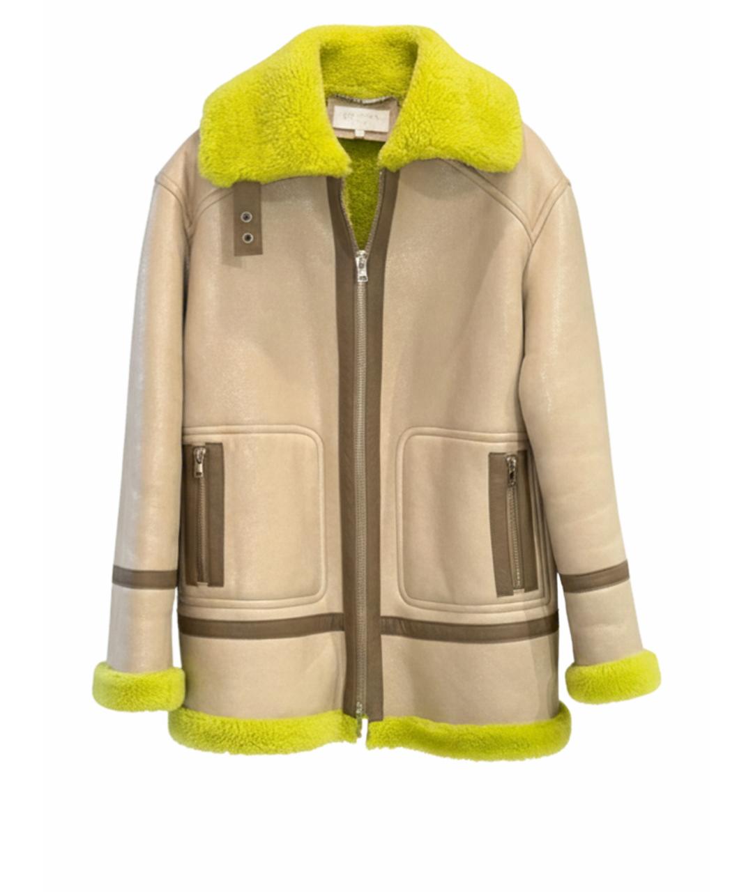 ESCADA Бежевая кожаная дубленка, фото 1