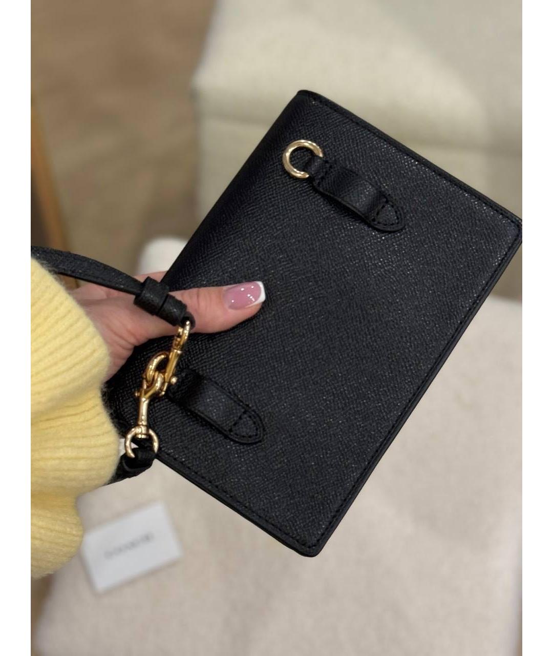 COACH Черная кожаная сумка через плечо, фото 8