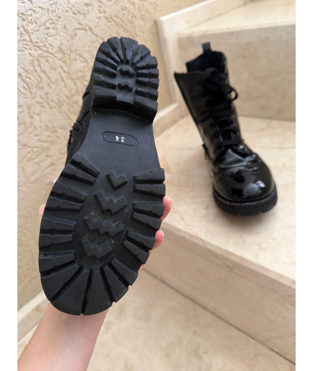 ERMANNO SCERVINO Черные ботинки из лакированной кожи, фото 4