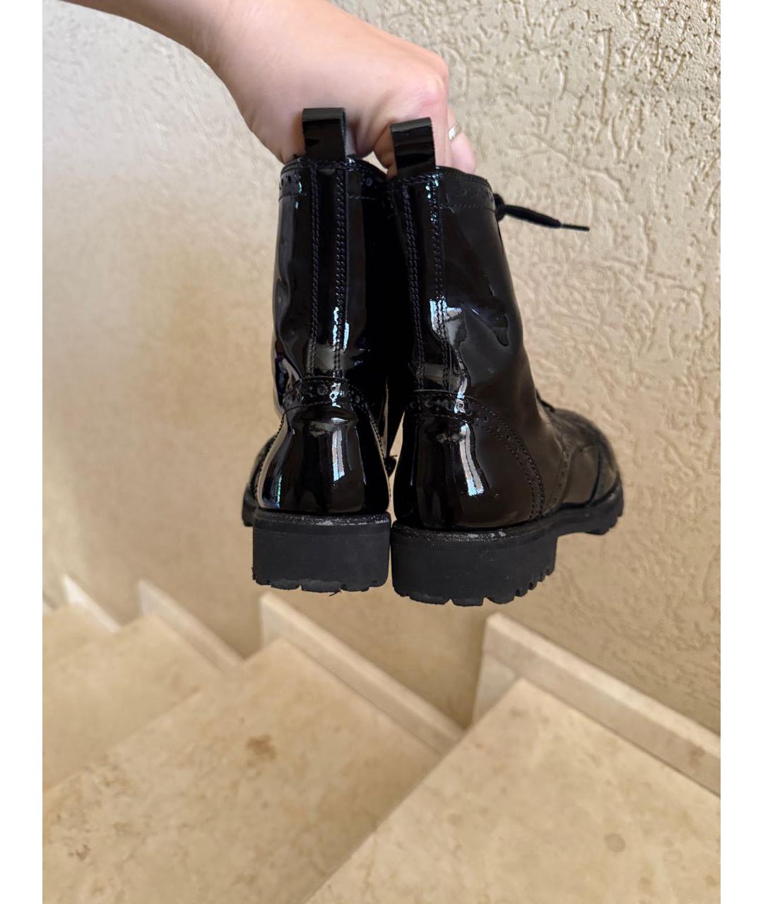 ERMANNO SCERVINO Черные ботинки из лакированной кожи, фото 7