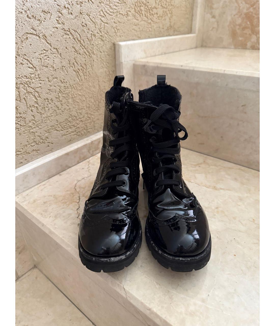 ERMANNO SCERVINO Черные ботинки из лакированной кожи, фото 3