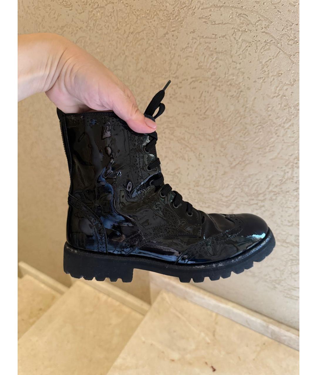 ERMANNO SCERVINO Черные ботинки из лакированной кожи, фото 8