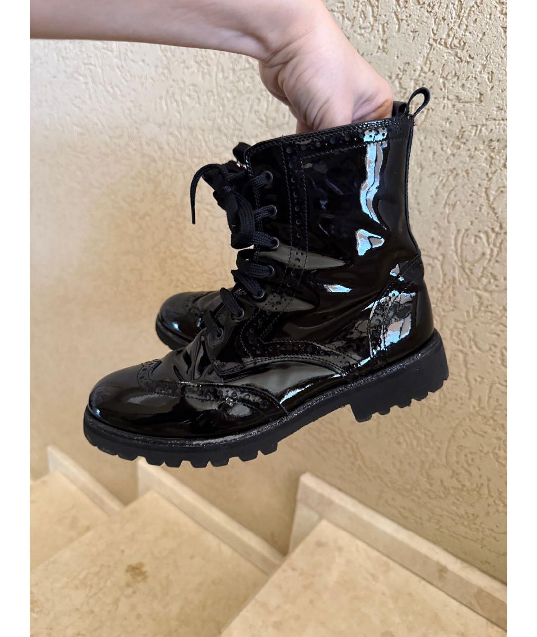 ERMANNO SCERVINO Черные ботинки из лакированной кожи, фото 6