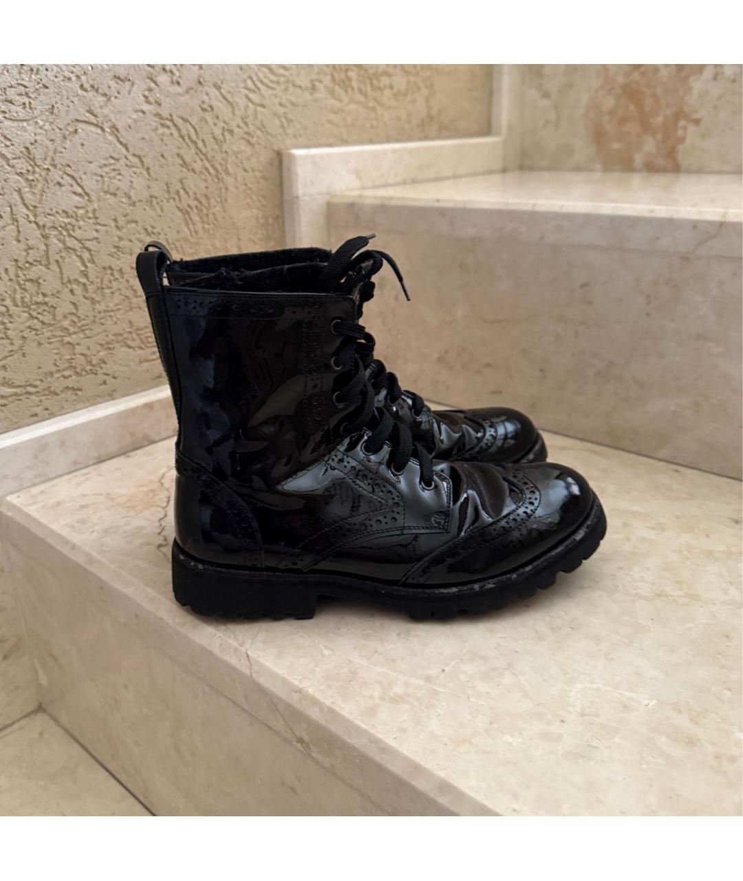 ERMANNO SCERVINO Черные ботинки из лакированной кожи, фото 2