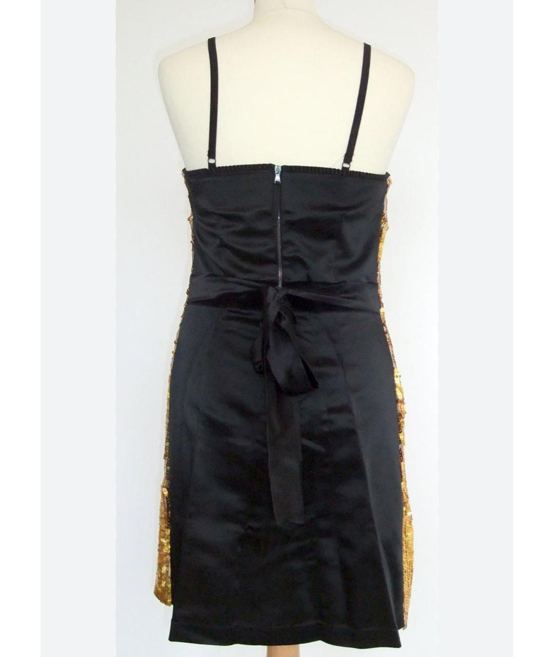 DOLCE&GABBANA Золотое сетчатое вечернее платье, фото 2