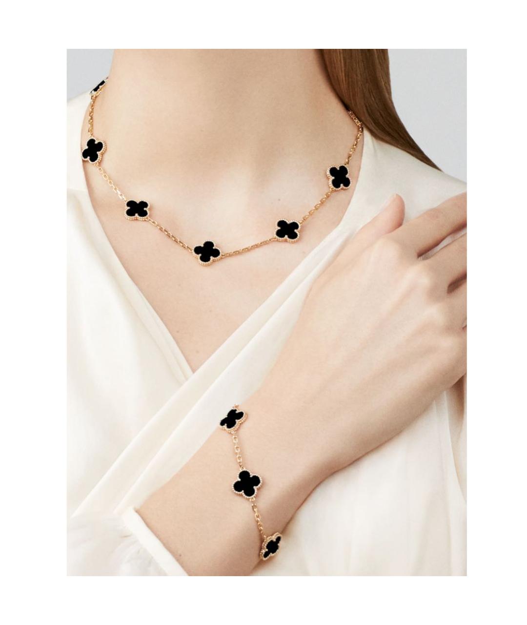 VAN CLEEF & ARPELS Черный браслет из желтого золота, фото 2