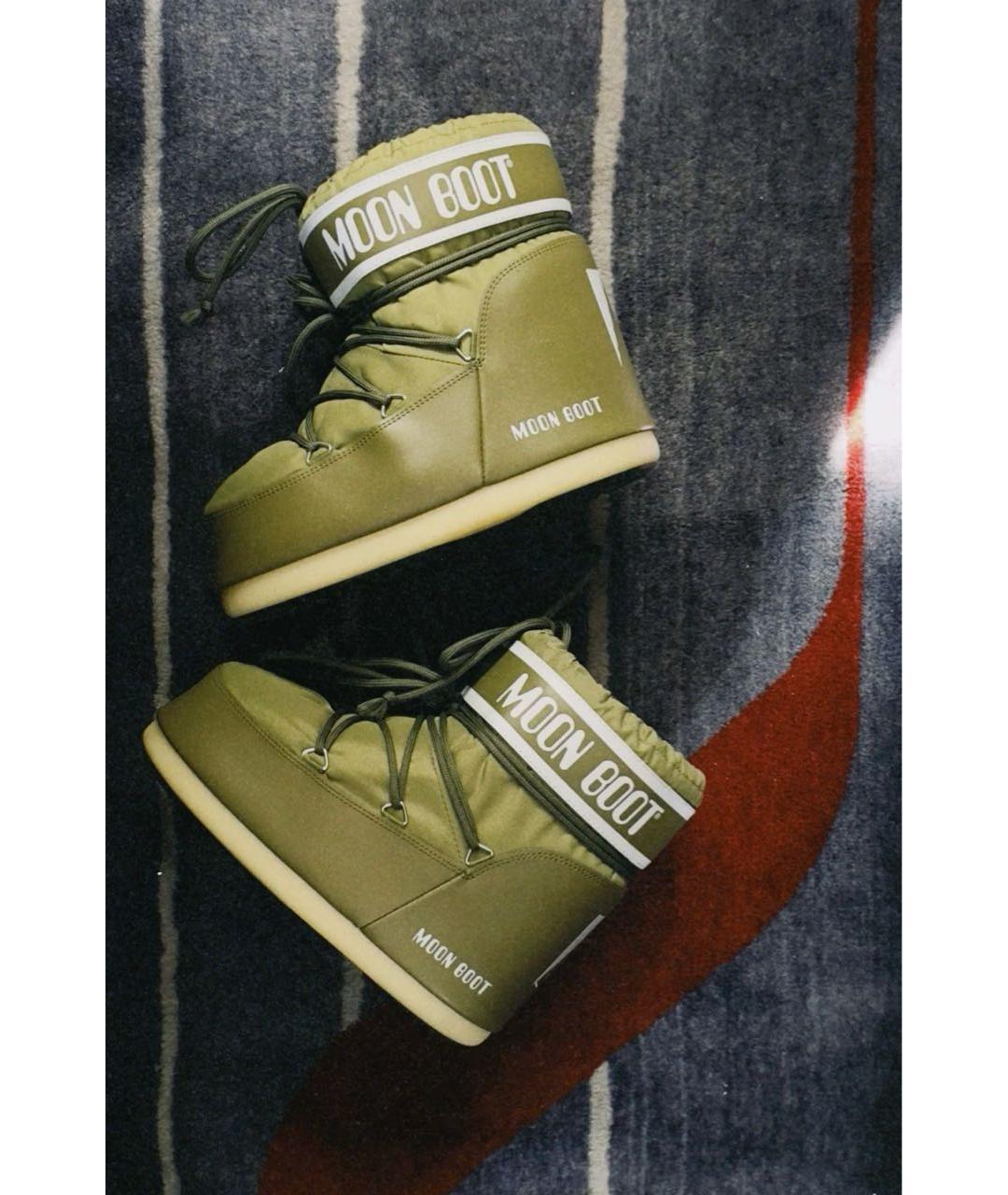 MOON BOOT Зеленые ботинки, фото 5