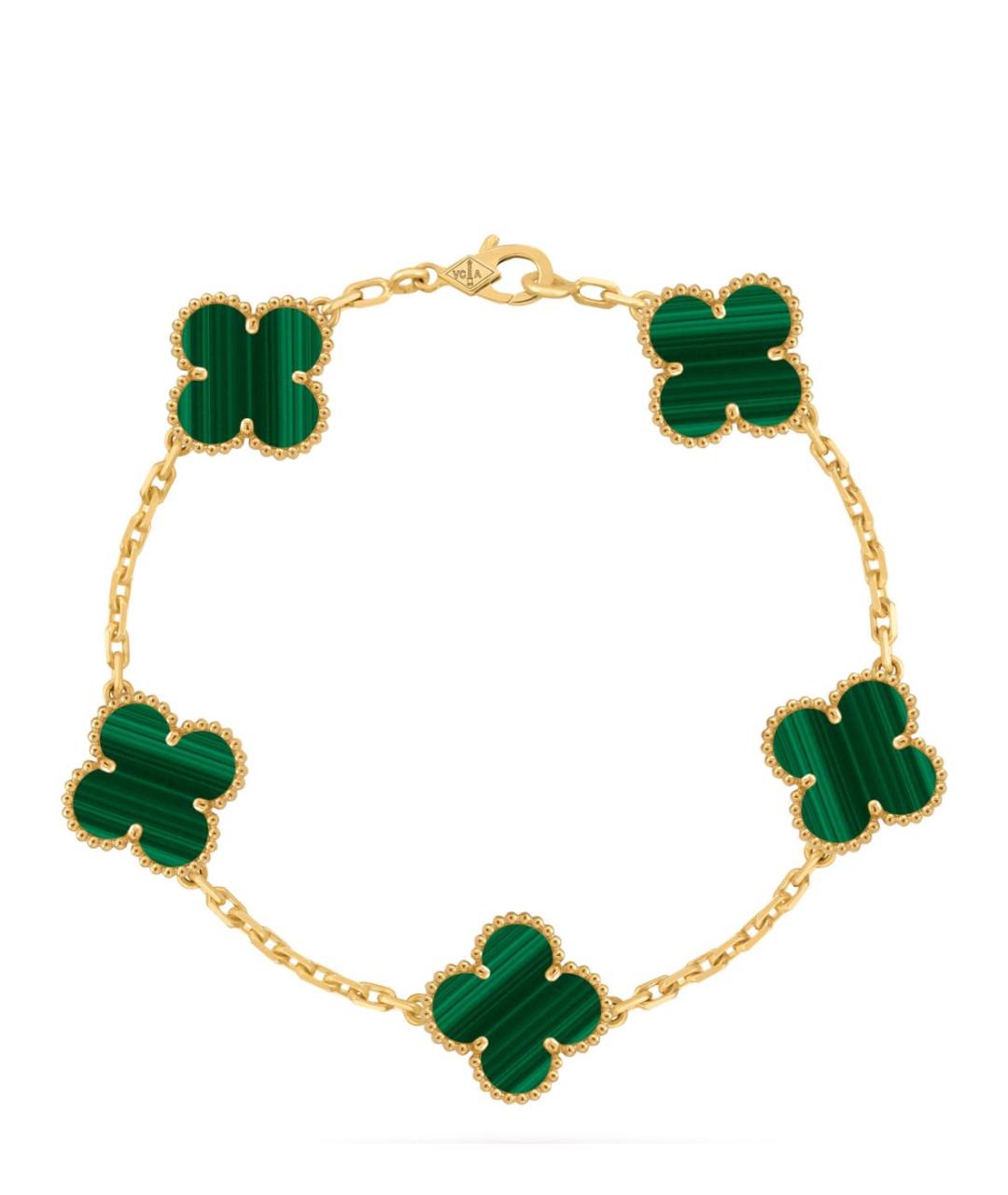 VAN CLEEF & ARPELS Зеленый браслет из желтого золота, фото 1