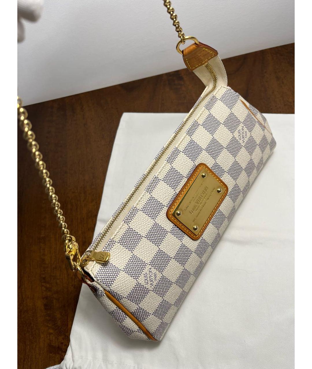 LOUIS VUITTON Бежевая кожаная сумка с короткими ручками, фото 8