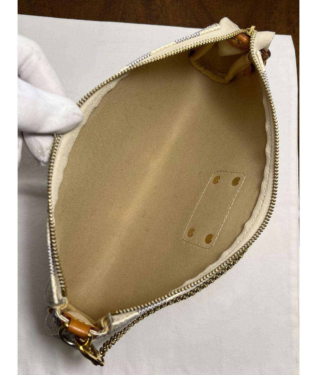 LOUIS VUITTON Бежевая кожаная сумка с короткими ручками, фото 5