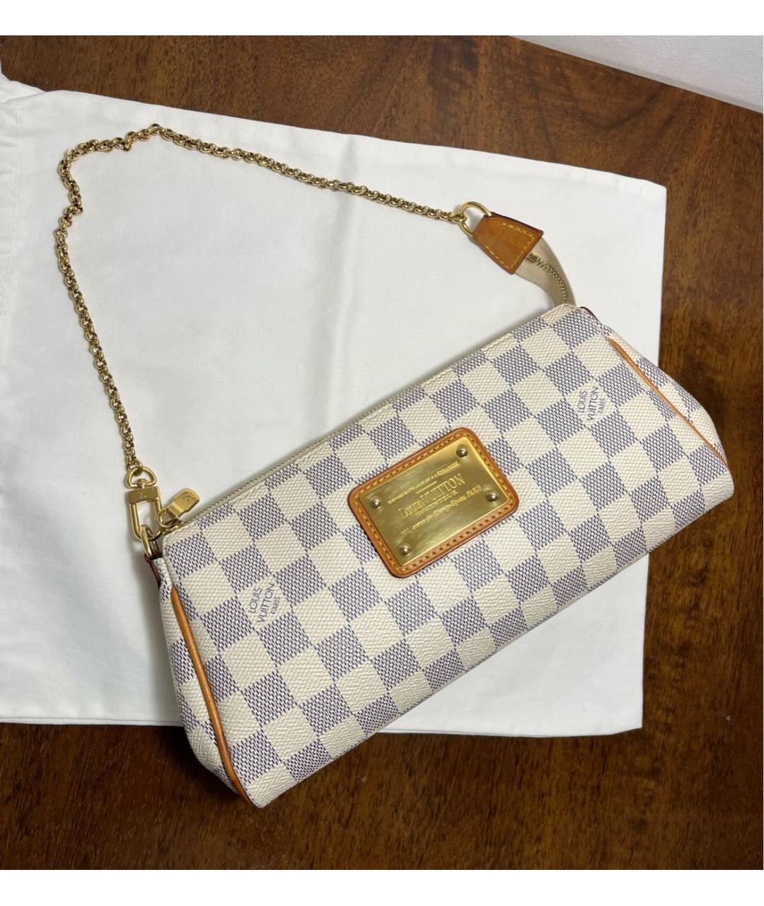 LOUIS VUITTON Бежевая кожаная сумка с короткими ручками, фото 4