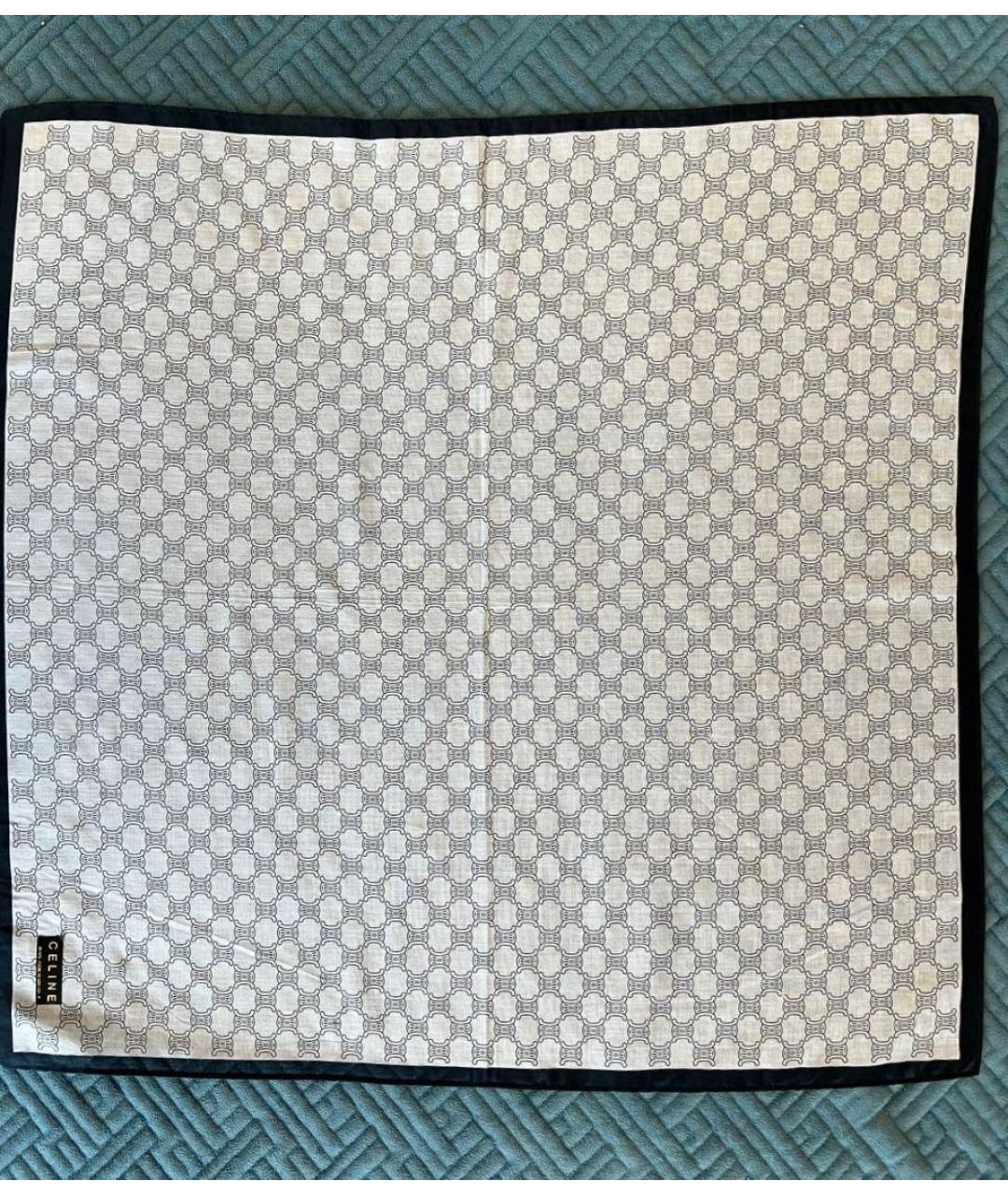 CELINE Белый хлопковый платок, фото 3