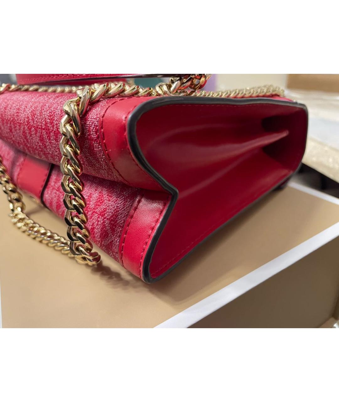 MICHAEL KORS Красная сумка через плечо из искусственной кожи, фото 6