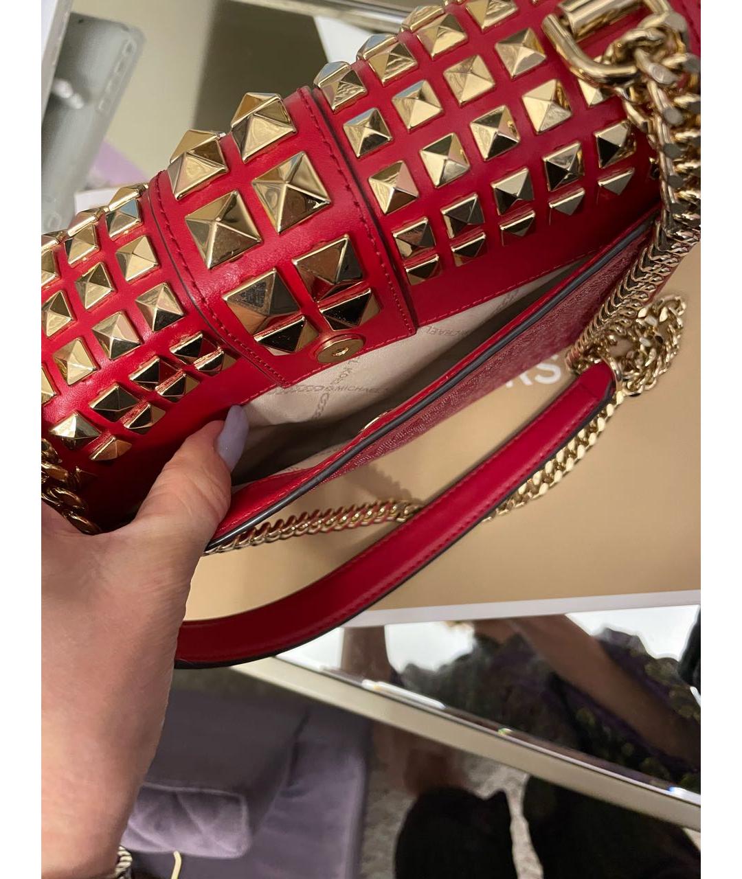 MICHAEL KORS Красная сумка через плечо из искусственной кожи, фото 8