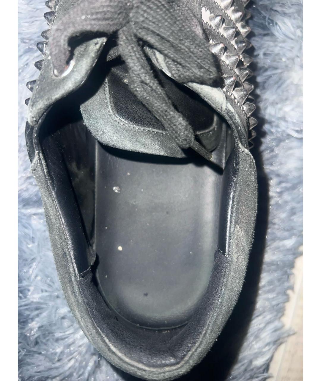 DSQUARED2 Черные замшевые низкие кроссовки / кеды, фото 3