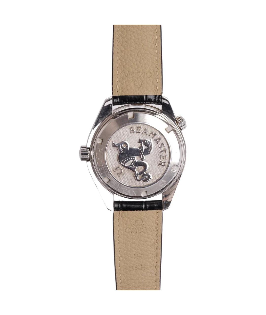 OMEGA Черные стальные часы, фото 4