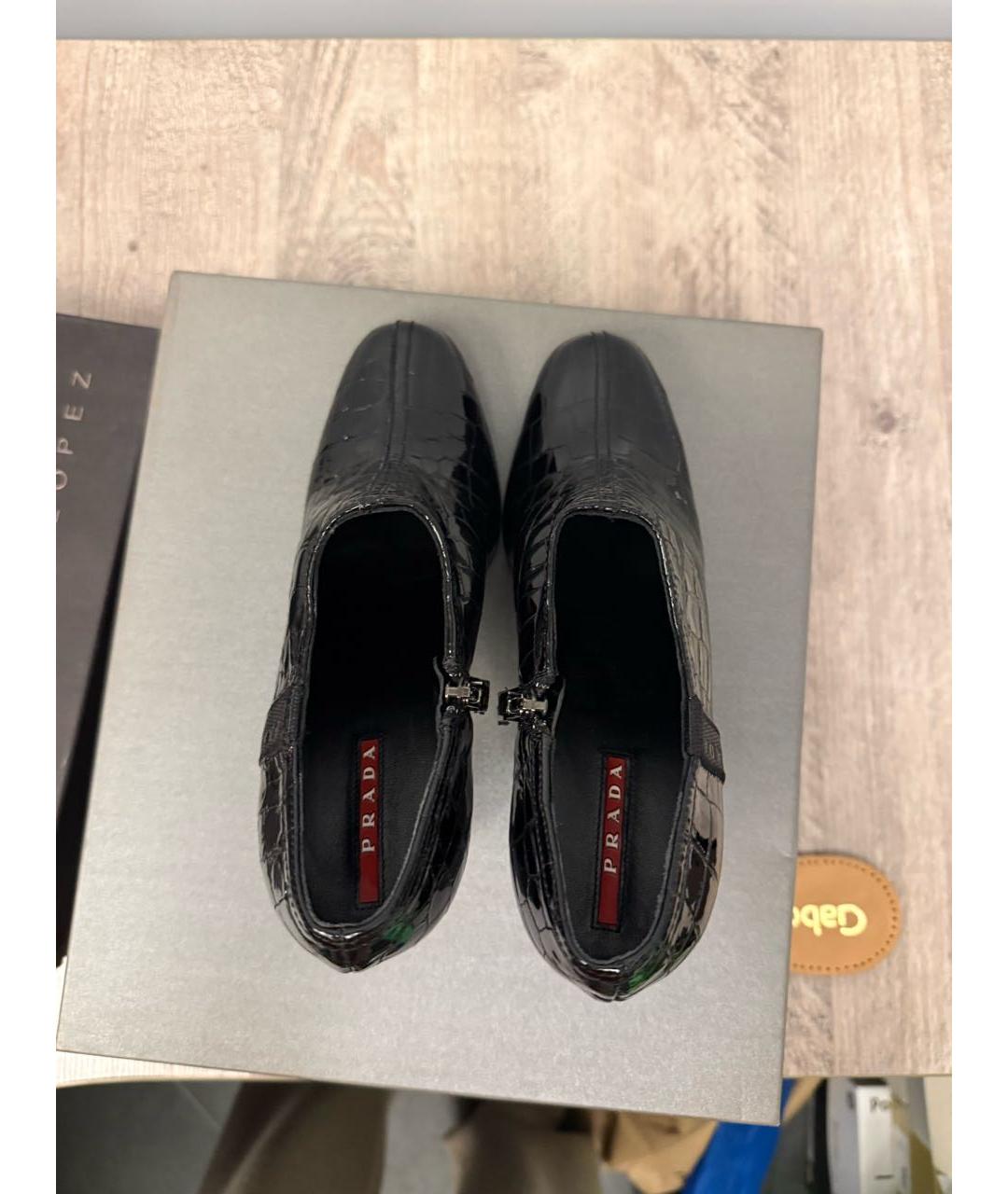 PRADA Черные ботильоны из лакированной кожи, фото 3