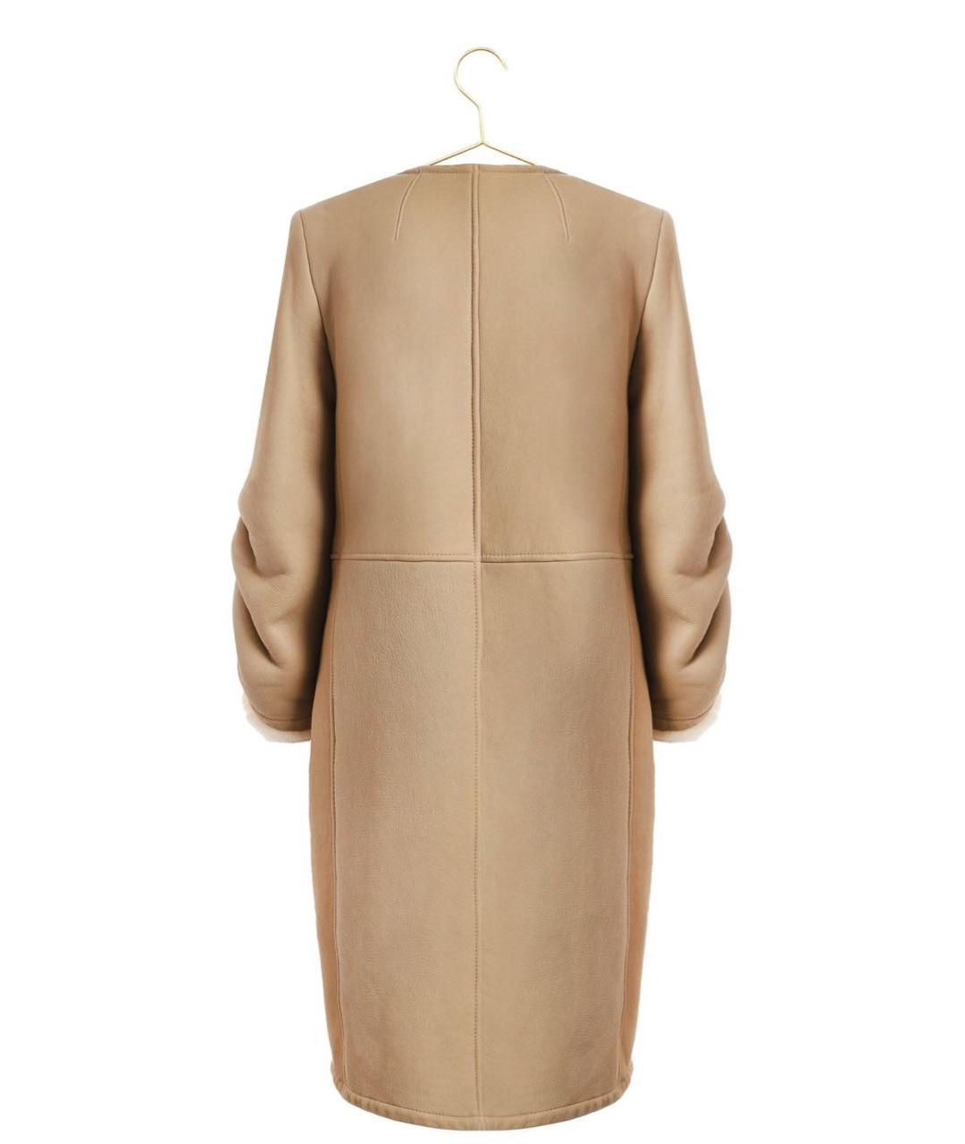 CHRISTIAN DIOR Бежевая кожаная дубленка, фото 2