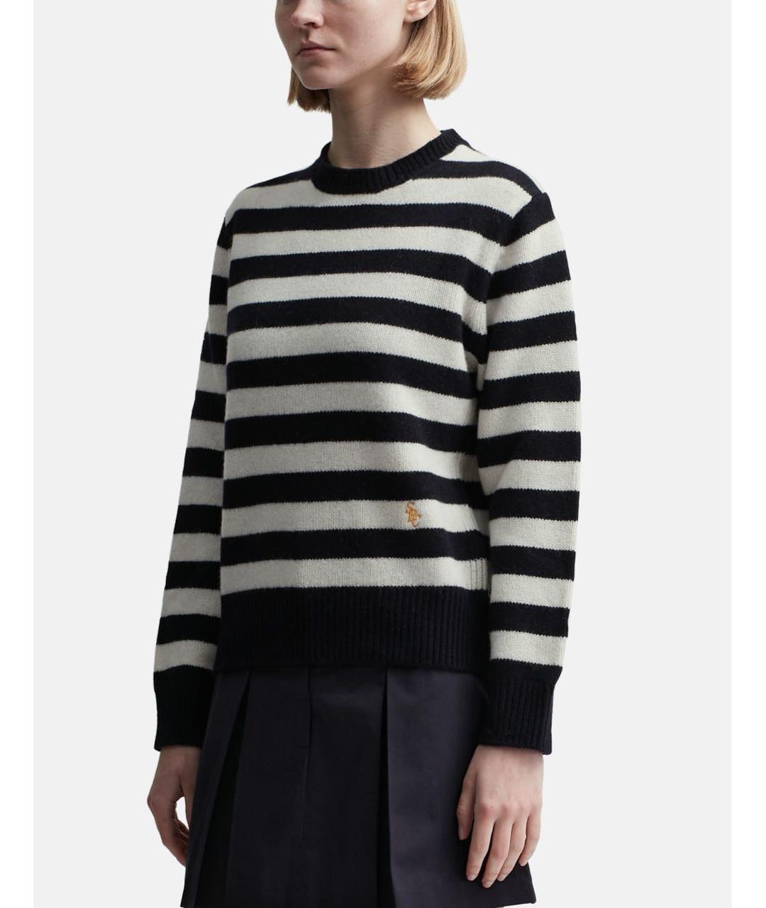 SPORTY AND RICH Темно-синий шерстяной джемпер / свитер, фото 3