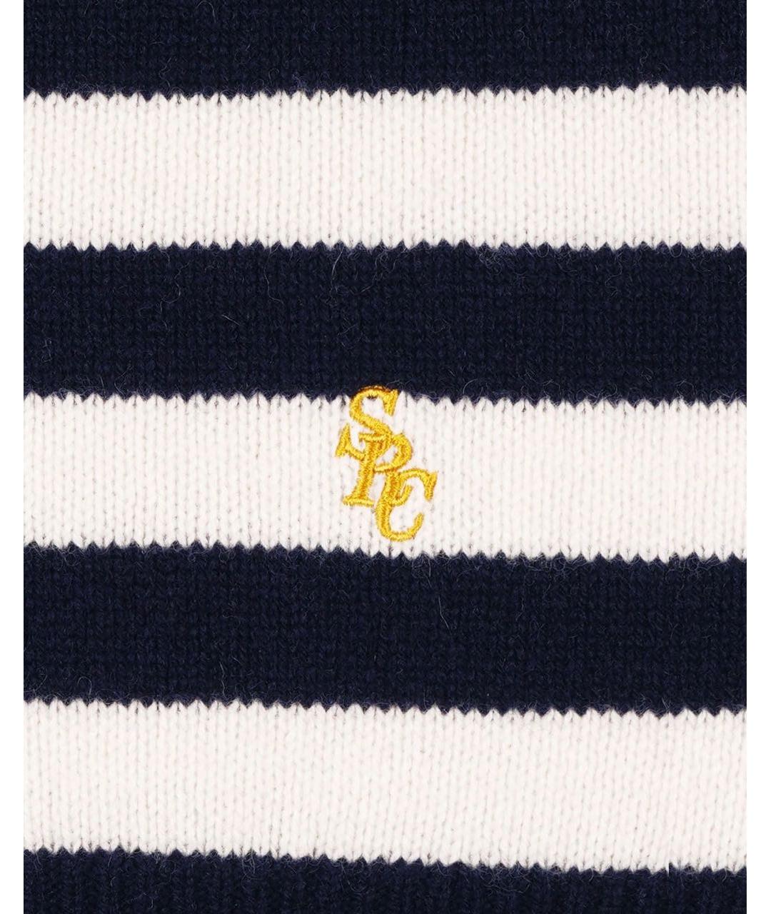 SPORTY AND RICH Темно-синий шерстяной джемпер / свитер, фото 2