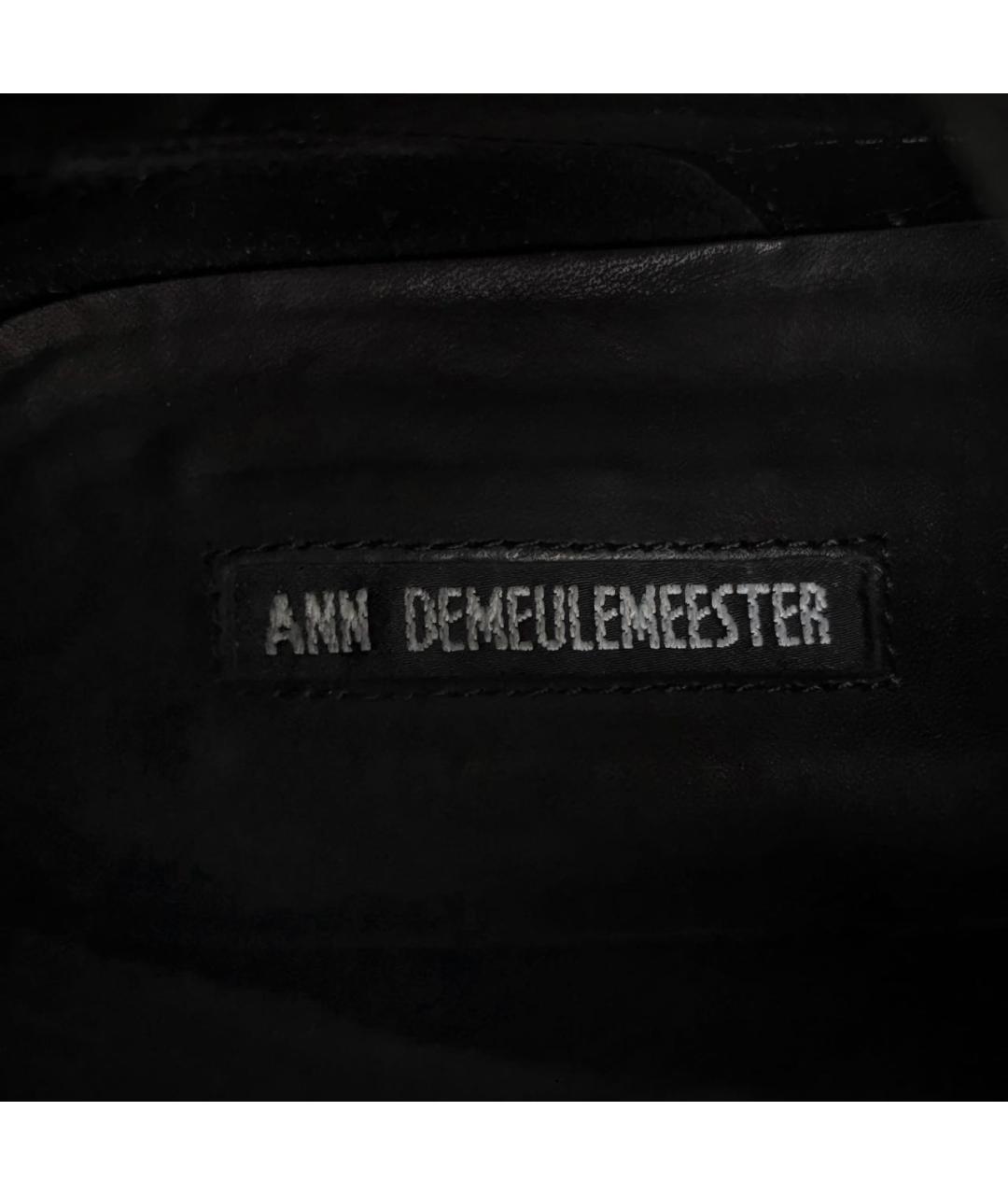 ANN DEMEULEMEESTER Черные кожаные сапоги, фото 7