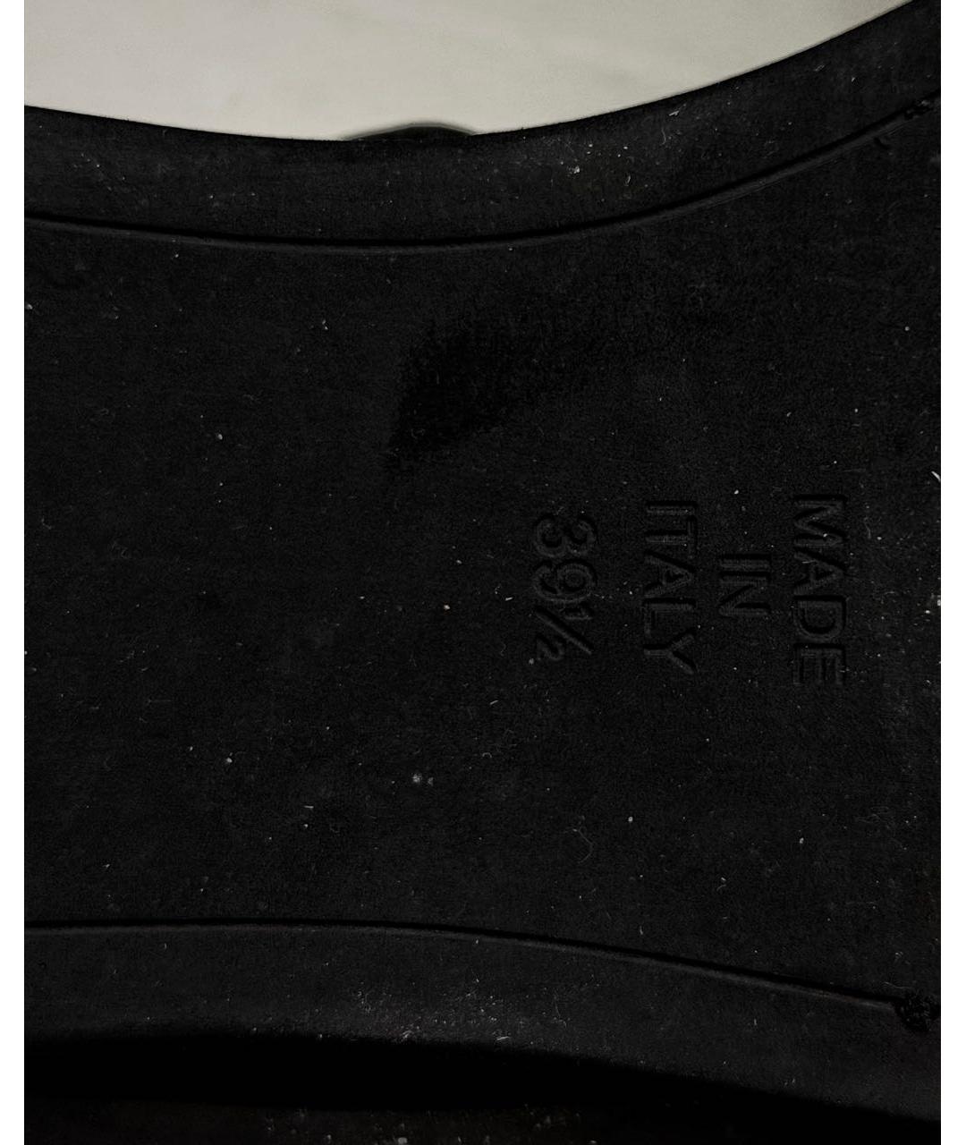 ANN DEMEULEMEESTER Черные кожаные полусапоги, фото 7