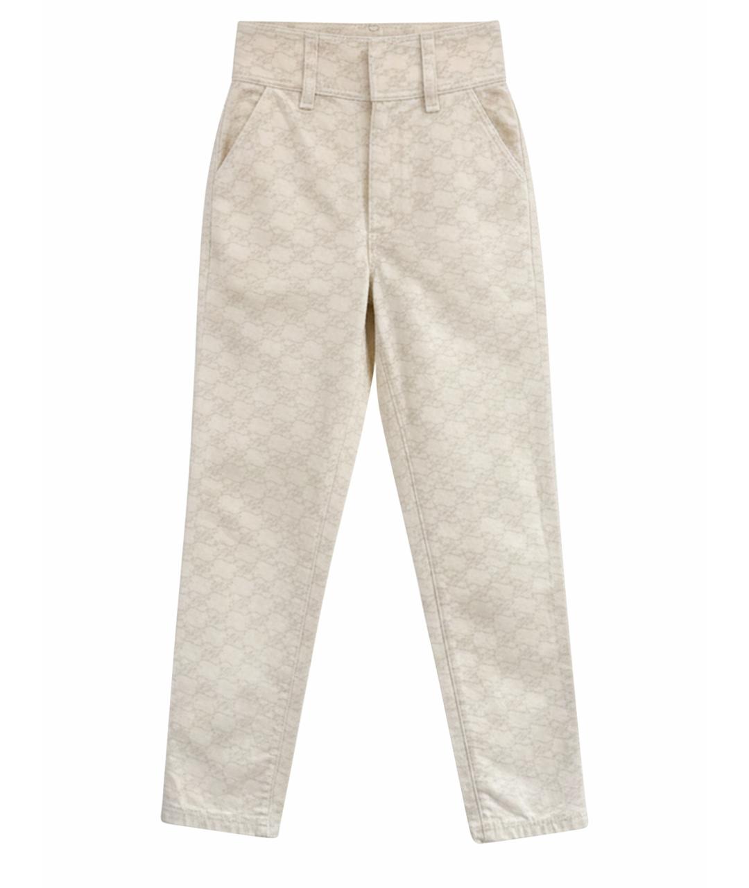 FENDI Бежевые прямые джинсы, фото 1