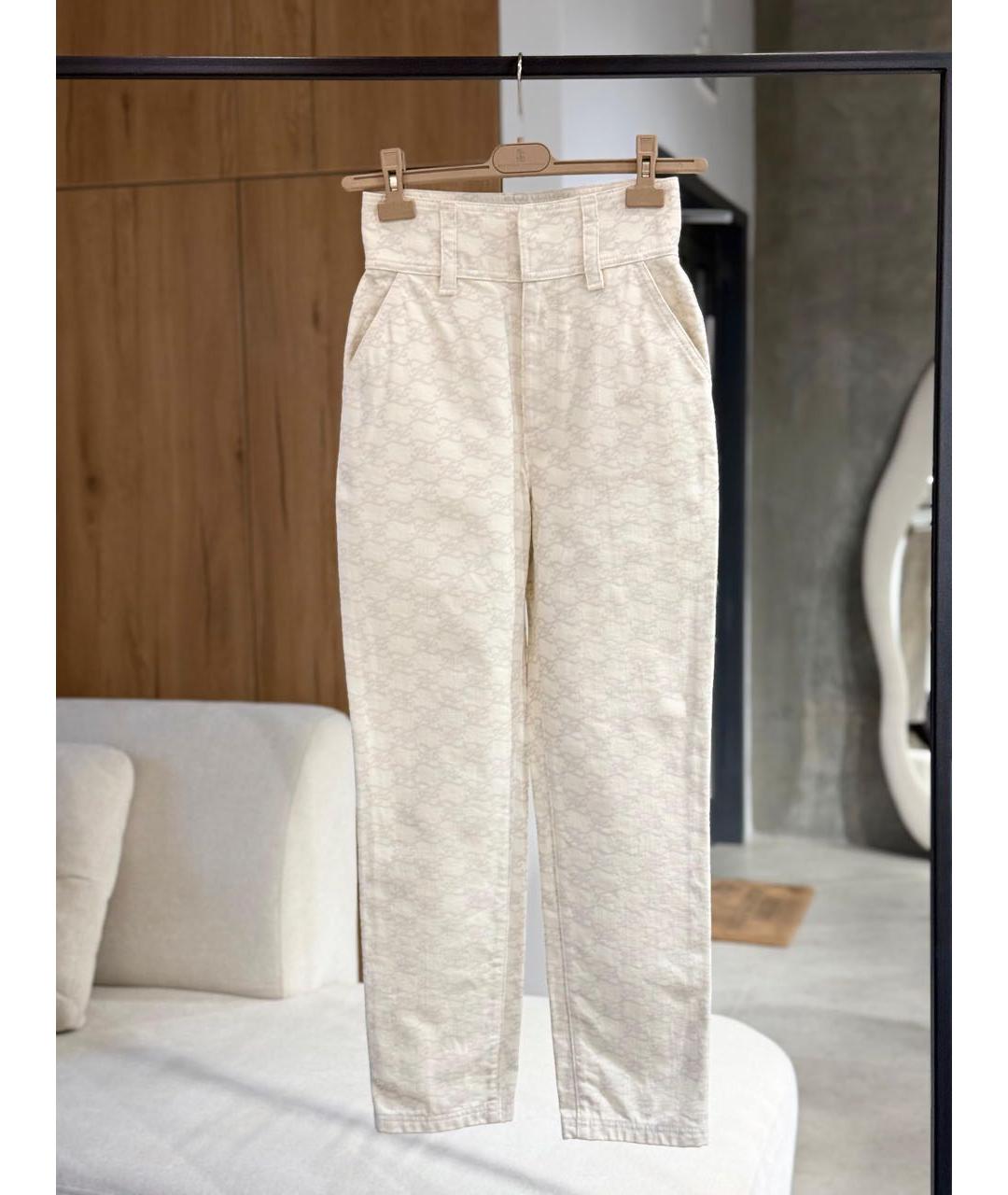 FENDI Бежевые прямые джинсы, фото 3