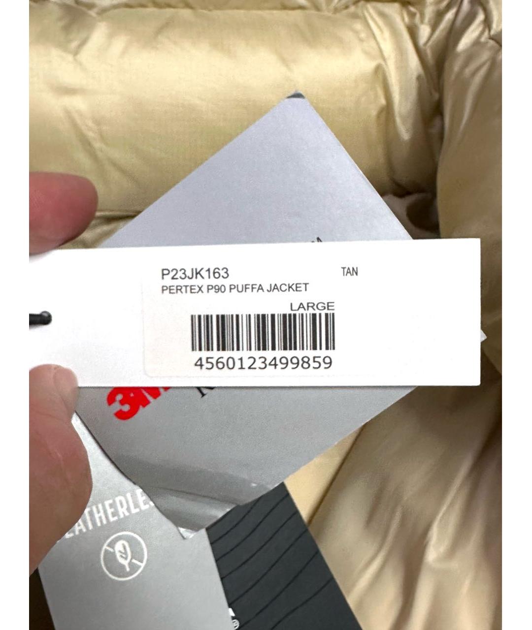 PALACE Бежевый полиамидовый пуховик, фото 4