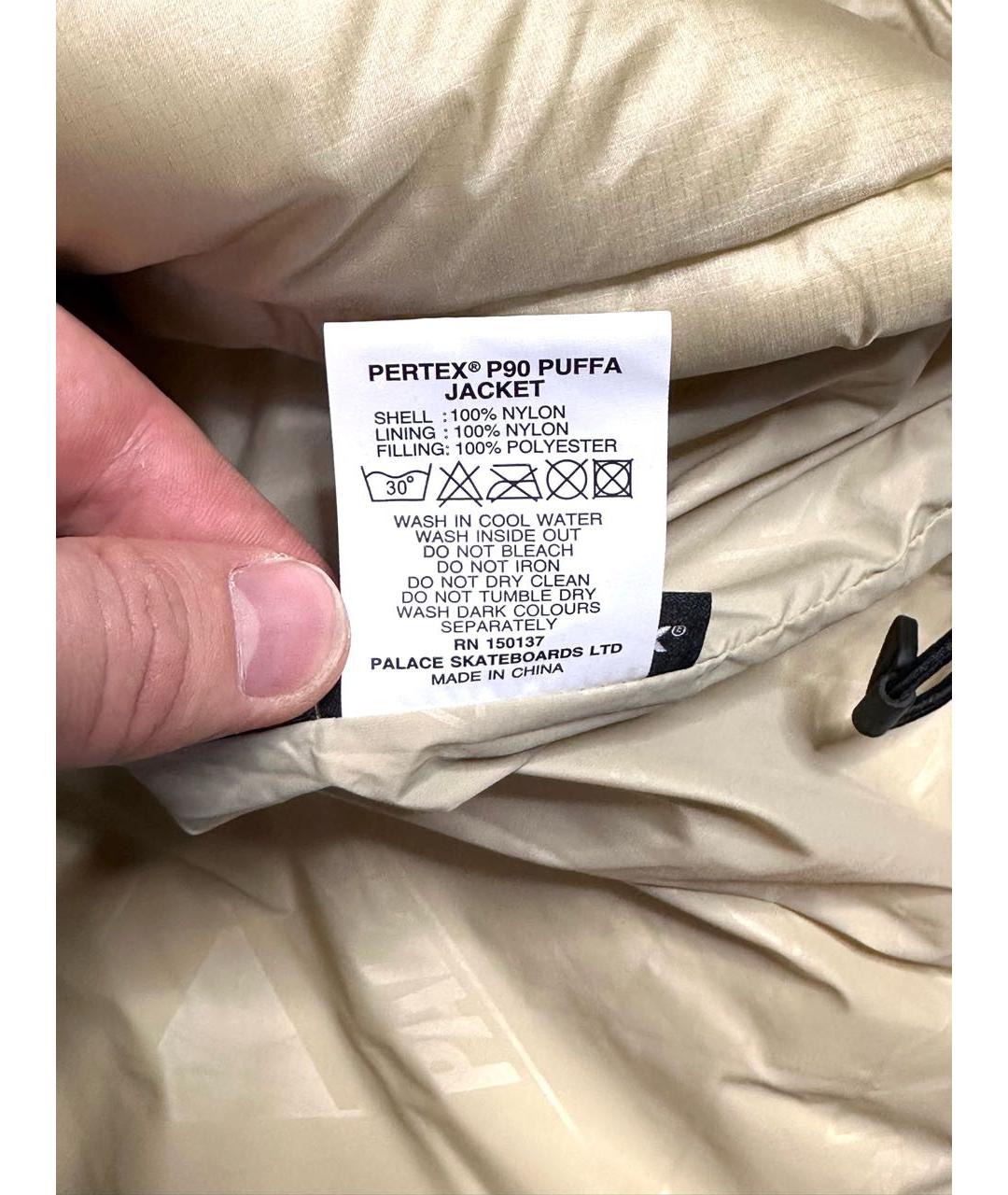 PALACE Бежевый полиамидовый пуховик, фото 6