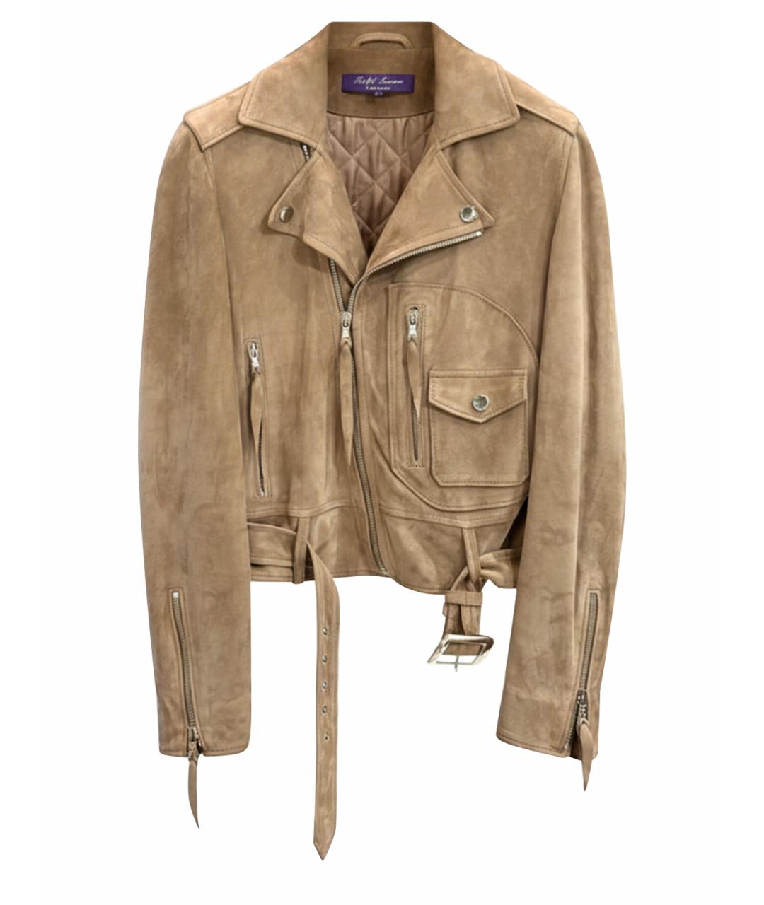 RALPH LAUREN Бежевая замшевая куртка, фото 1
