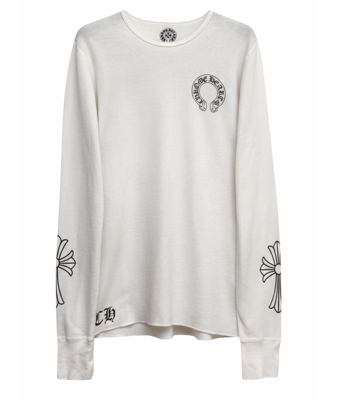 CHROME HEARTS Белая хлопко-эластановая водолазка, фото 1