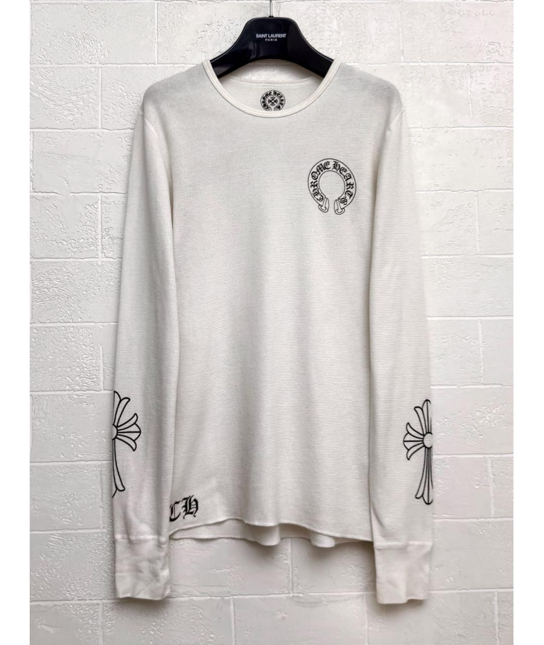 CHROME HEARTS Белая хлопко-эластановая водолазка, фото 4