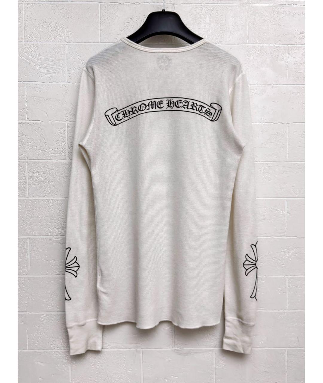 CHROME HEARTS Белая хлопко-эластановая водолазка, фото 2