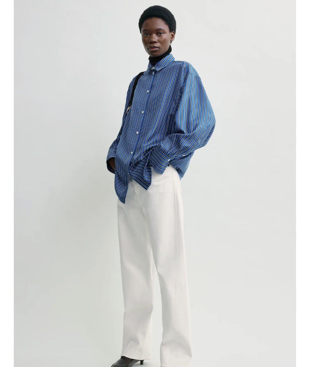 TOTEME Синяя шелковая рубашка, фото 3