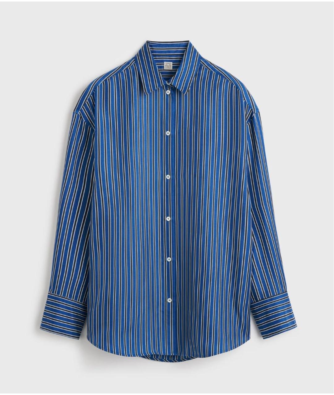 TOTEME Синяя шелковая рубашка, фото 4