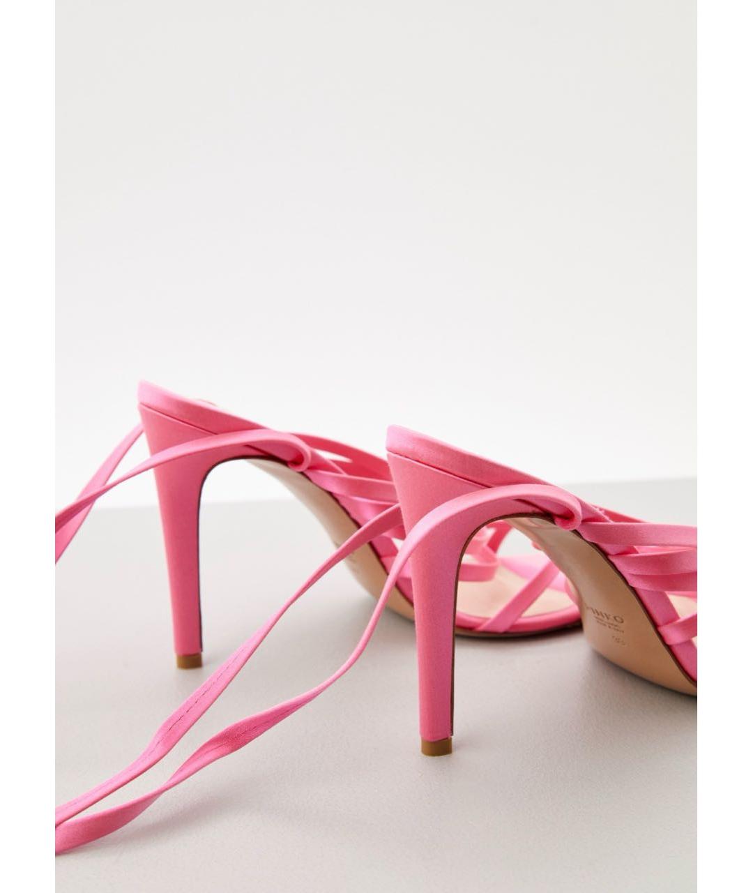 PINKO Розовые текстильные босоножки, фото 3