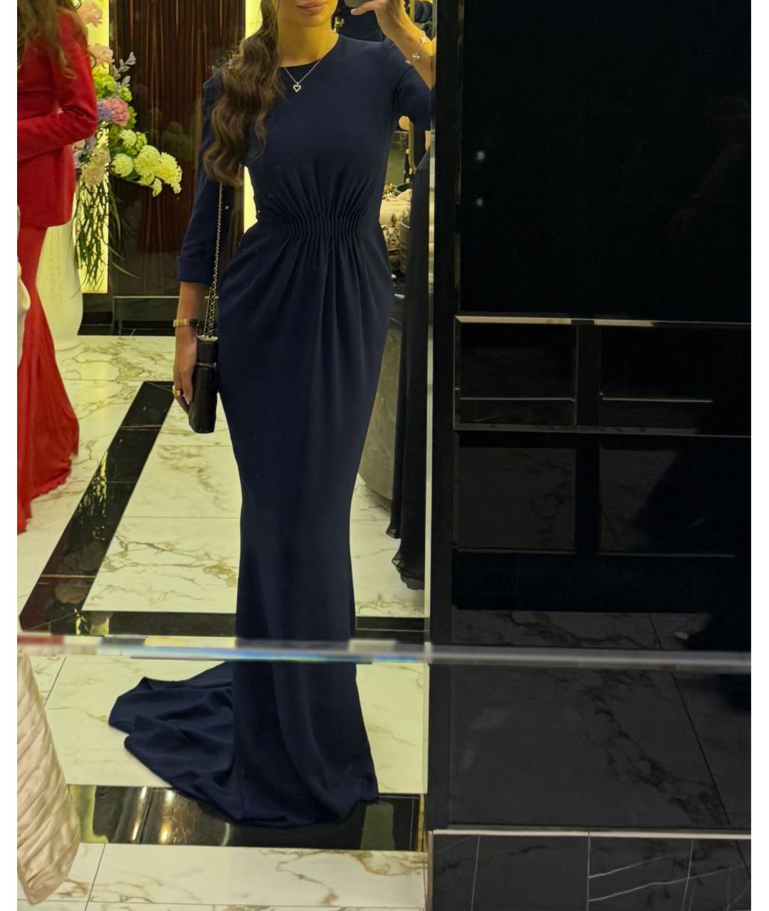 STELLA MCCARTNEY Темно-синее вискозное вечернее платье, фото 2