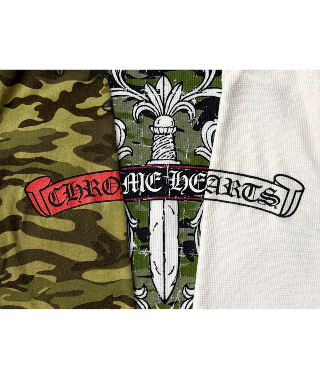 CHROME HEARTS Зеленая хлопковая футболка, фото 3