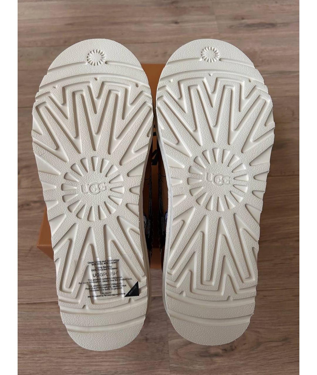 UGG AUSTRALIA Бежевые замшевые ботинки, фото 4