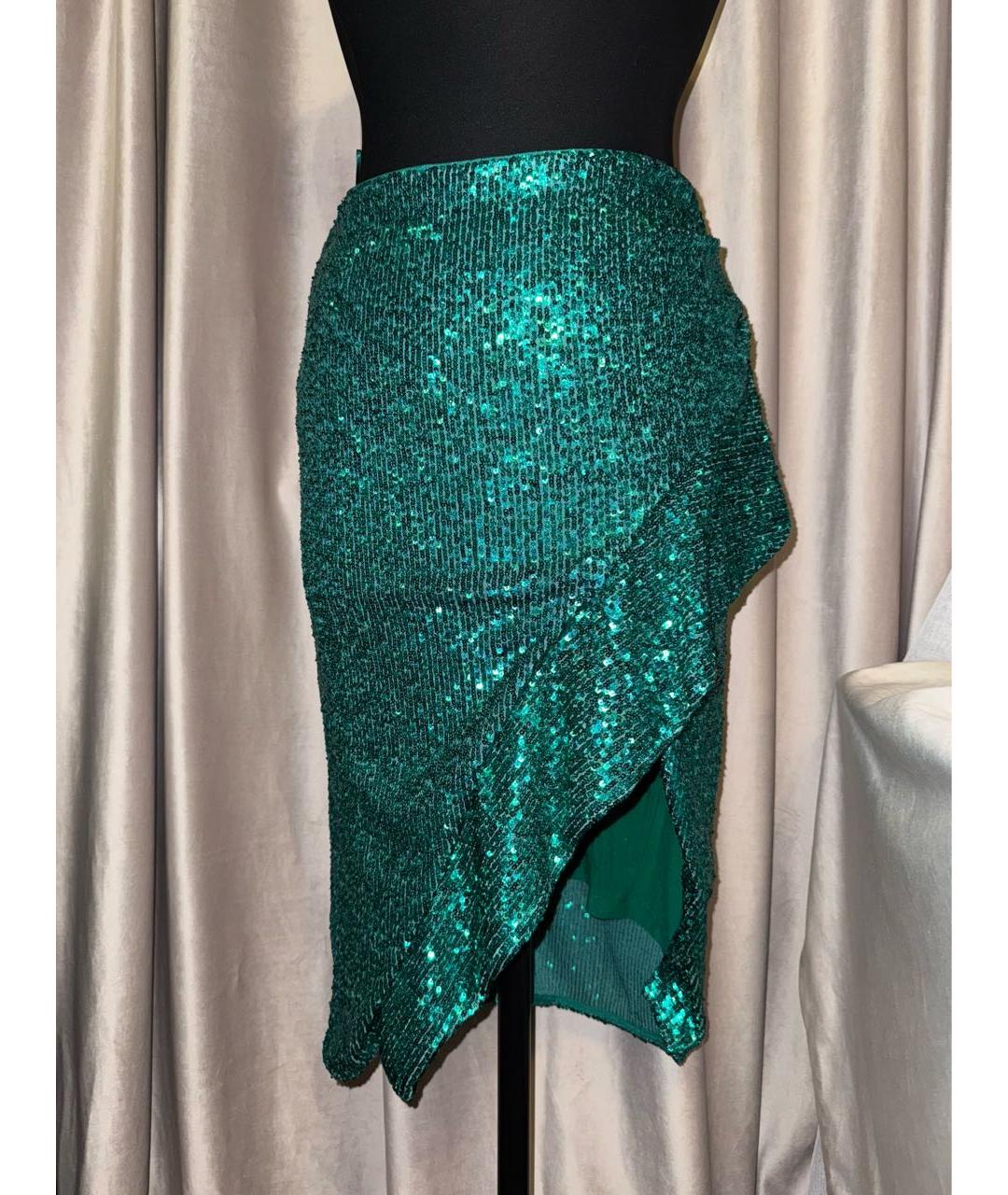 PINKO Зеленая полиэстеровая юбка миди, фото 6