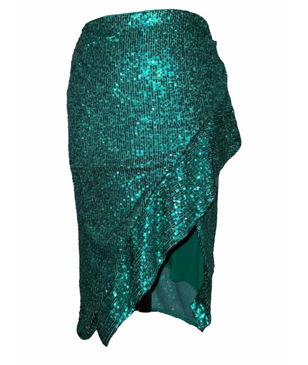 PINKO Зеленая полиэстеровая юбка миди, фото 1