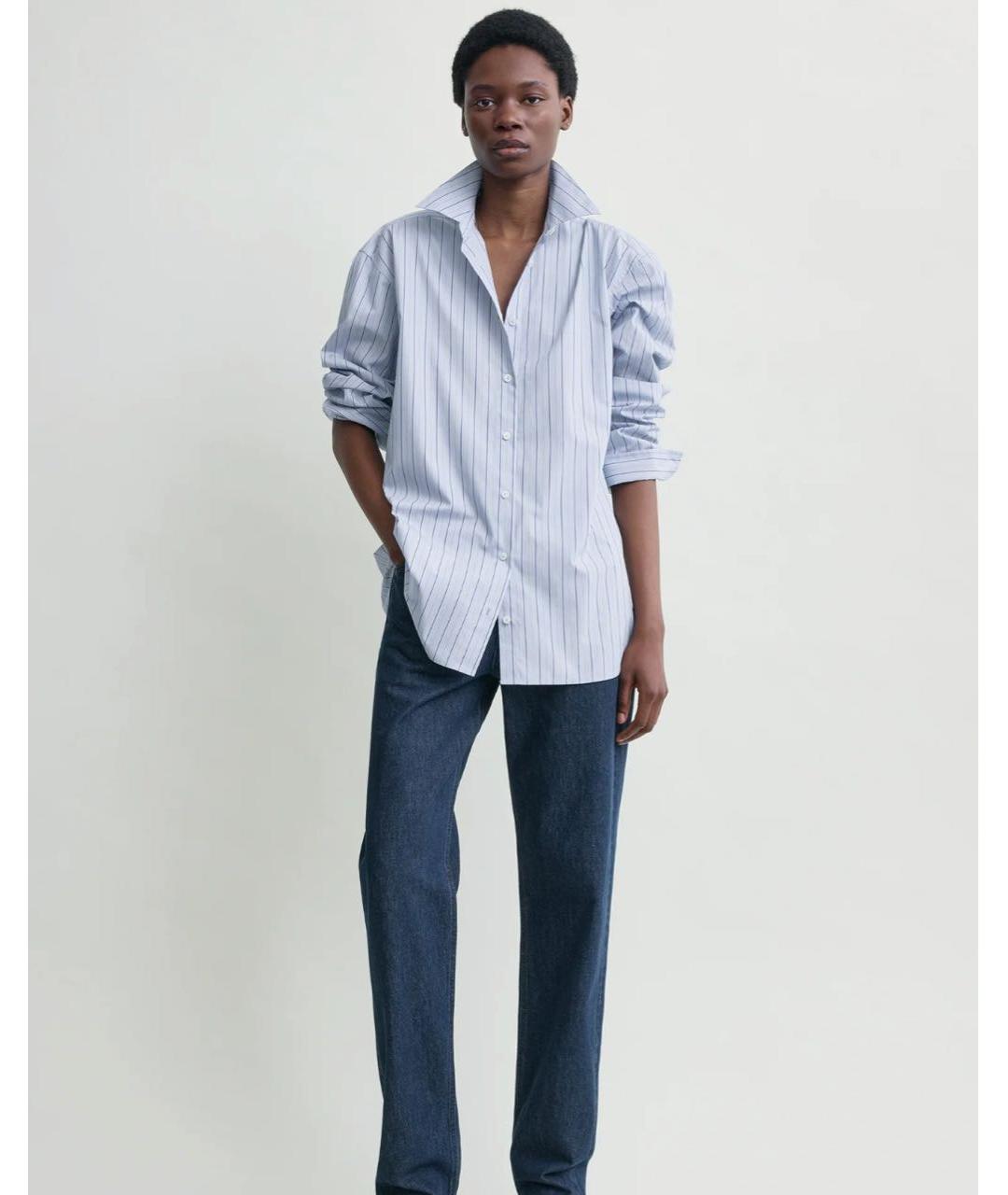 TOTEME Голубая хлопковая рубашка, фото 4